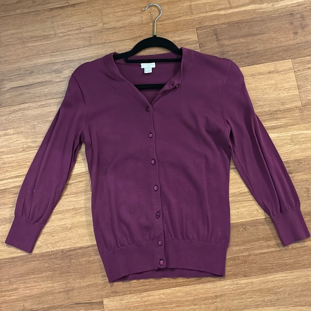 Jcrew burgundy cardigan
